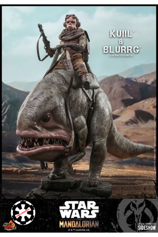 Star Wars The Mandalorian pack 2 figurines 1/6 Kuiil & Blurrg 37 cm Sideshow Collectibles