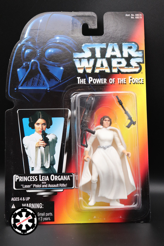 Princess Leia Organa Star Wars Power Of The Force 2 1995 Red Card 2 rings on bel