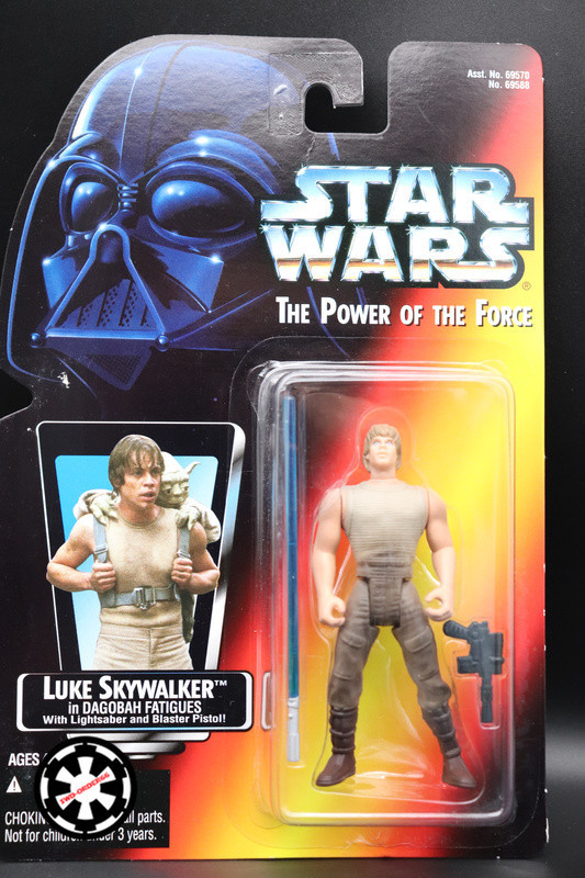 Luke Skywalker Dagobah Fatigues Star Wars Power Of The Force 2 1995 Red Card Long Sabre