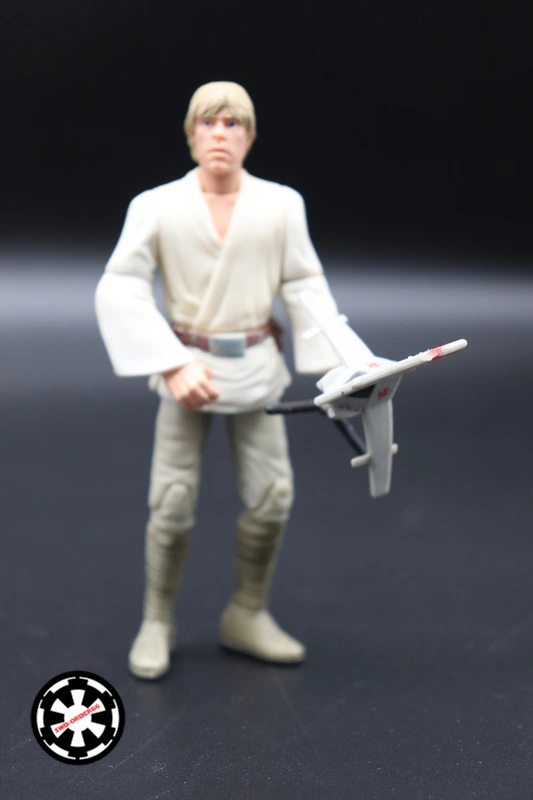 Luke Skywalker With T-16 Skyhopper Model Star Wars The Power Of The Force 1999 V2