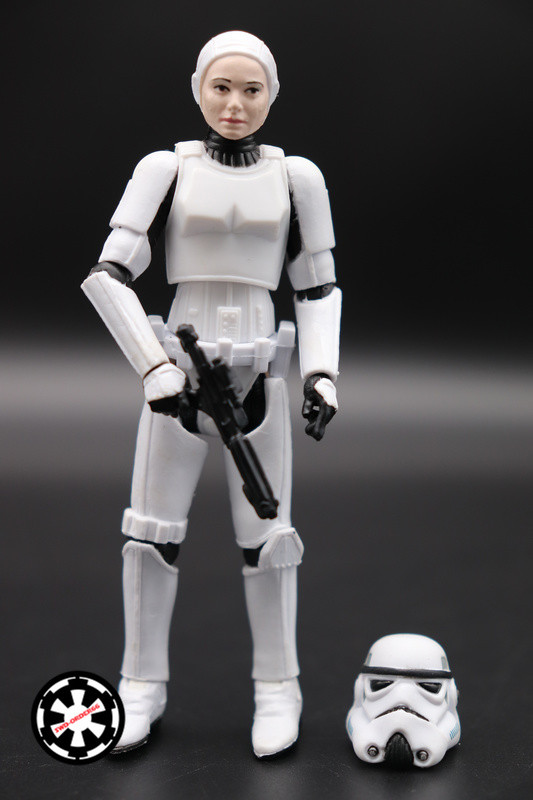 Padmé Amidala in stormtrooper disguise