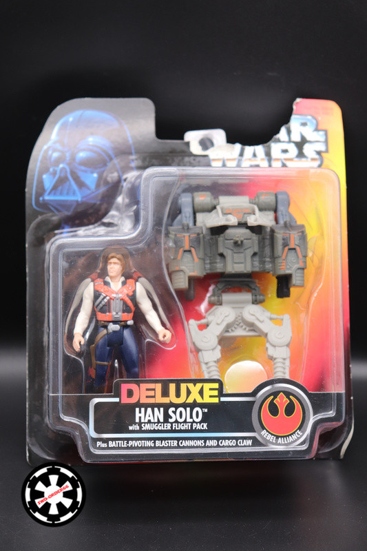 Han Solo (With Smuggler Flight Pack) Star Wars Power Of The Force 2 1995 Red Card