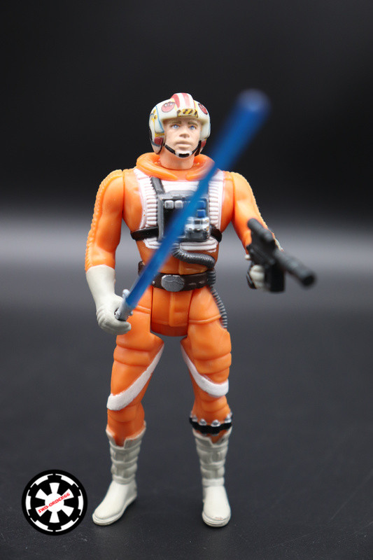 Luke Skywalker X-Wing Pilot Star Wars Power Of The Force 2 1995 long lightsaber
